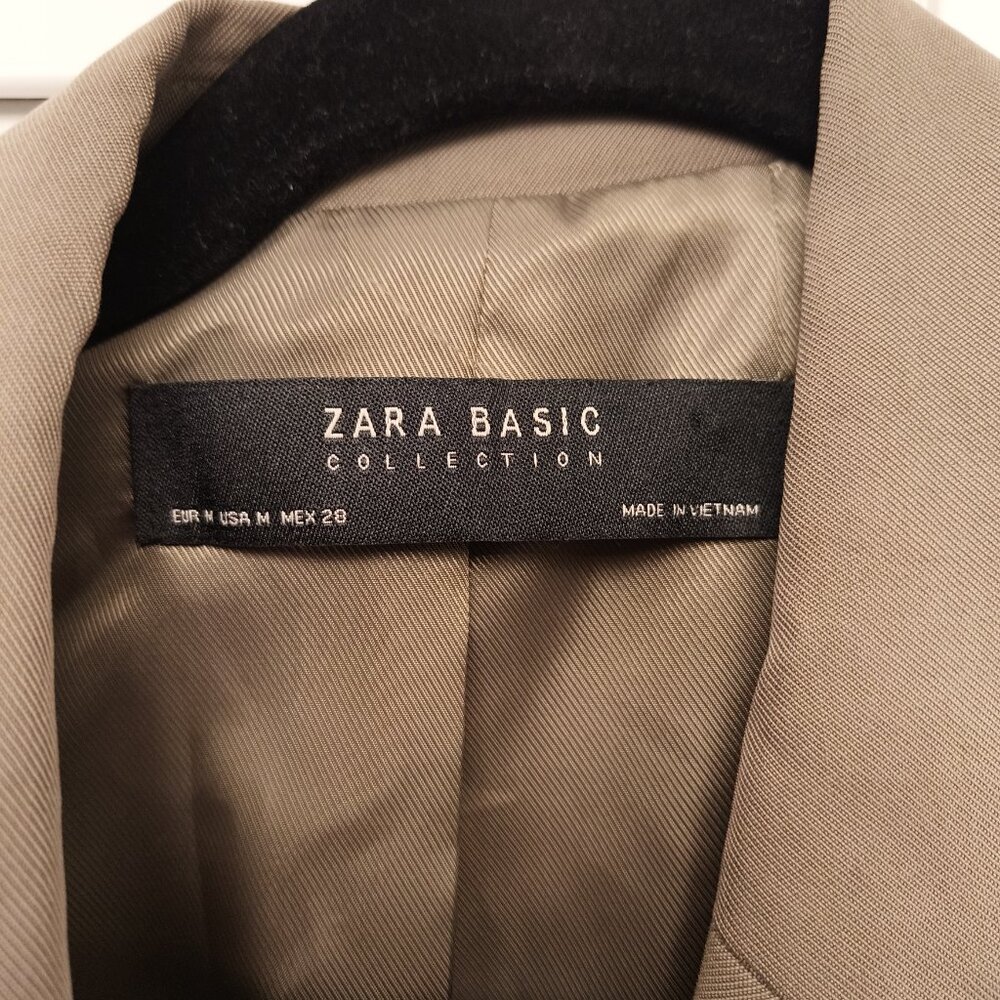 Boss Babe Fit- Zara NWOT Olive Green DBL Breasted Blazer - Picture 2 of 6